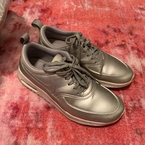 Women’s Silver Nike Sneakers. Size 6.5